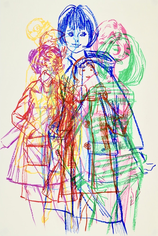 Study for The Young and the Restless 2016 36x24 oil pastel on rag paper SOLD