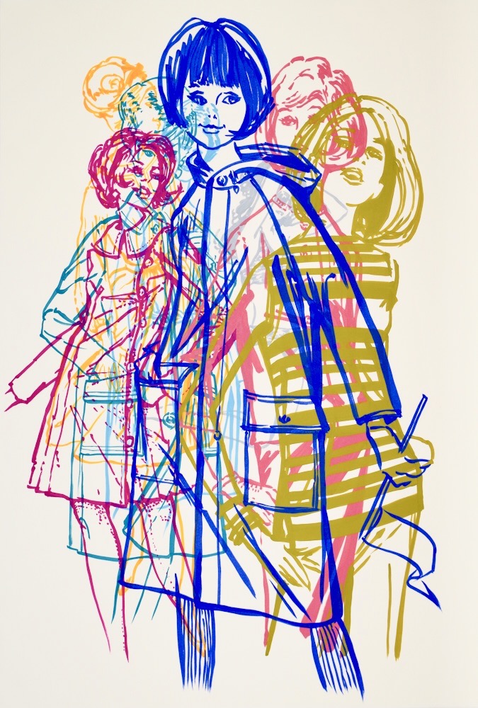 The Young and the Restless 2017 48x36 gouache on rag paper
