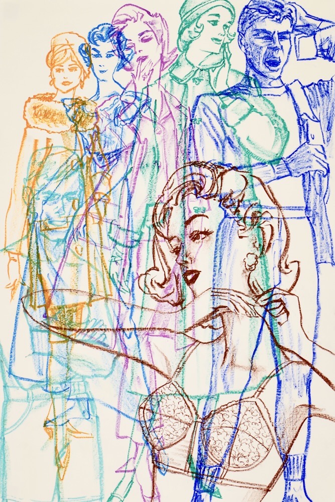 Study for The Brighter Day 2017 36x24 oil pastel on rag paper