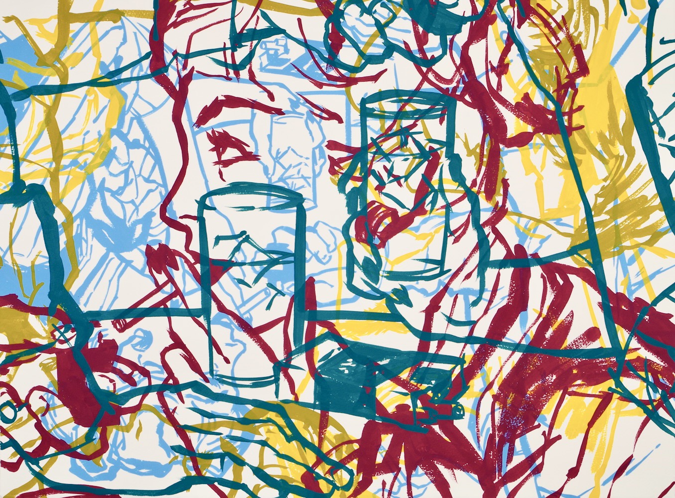 Scotch and Soda 1 2017 22x30 gouache on watercolor paper