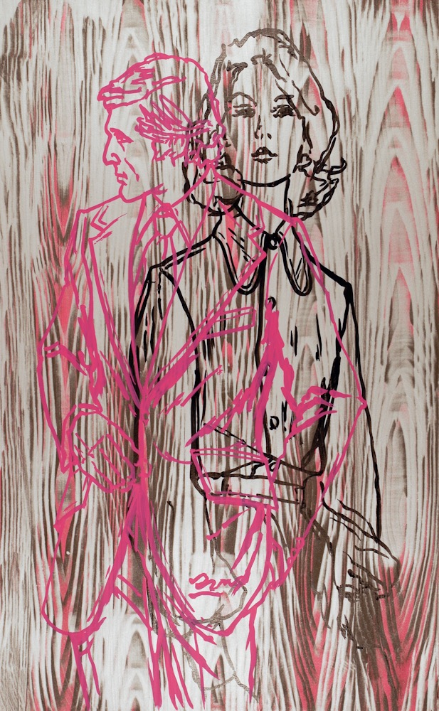 Play It As It Lays 2017 29x18 gouache and acrylic on paper