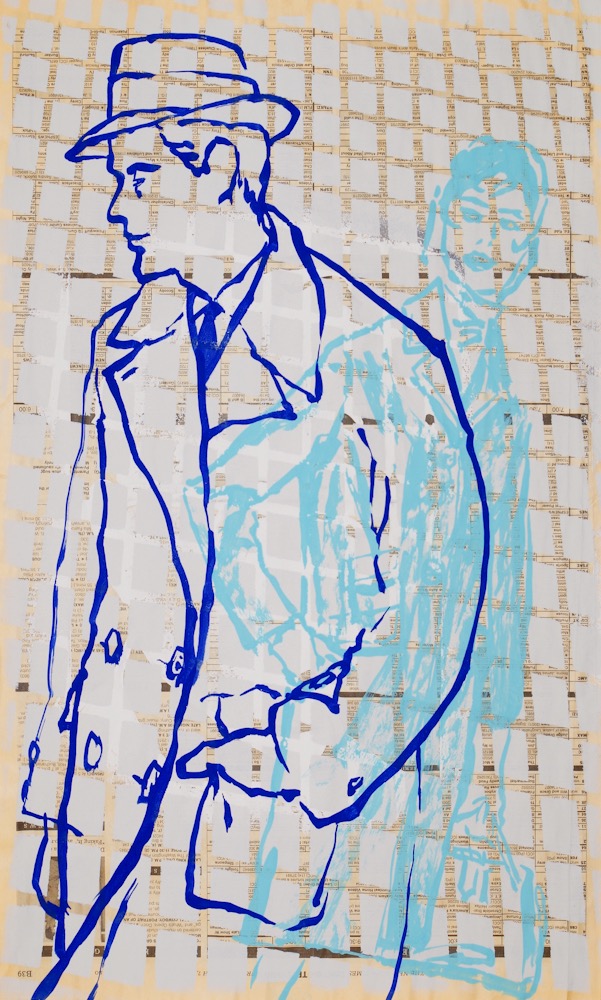 Walk On By 2018 gouache on newpaper