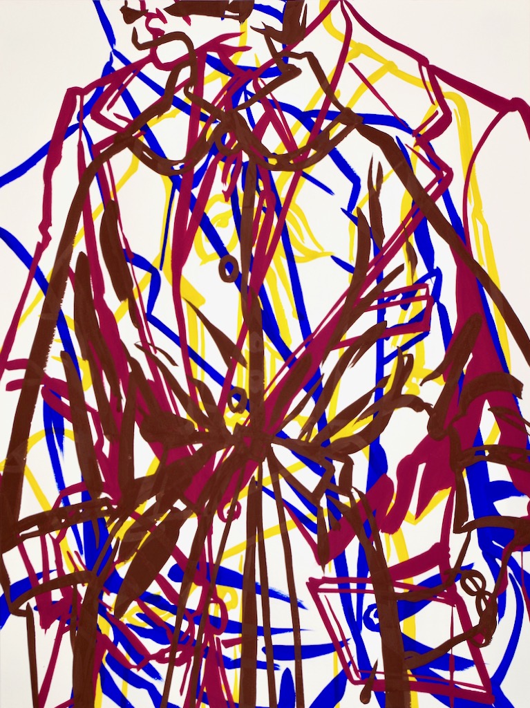 Coupled 3 2019 24x18 gouache on watercolor paper