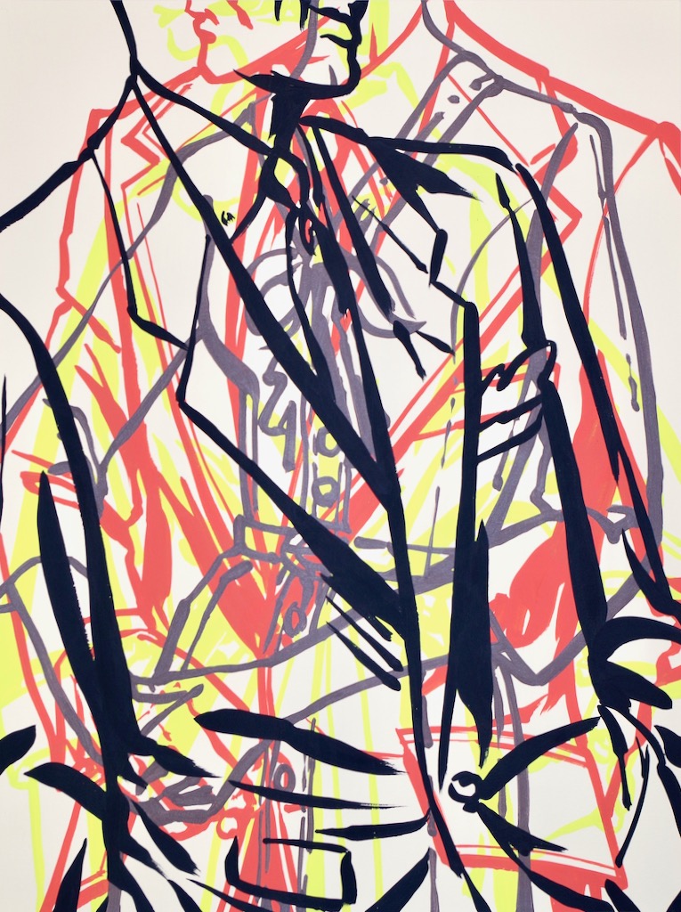 Coupled 4 2019 24x18 gouache on watercolor paper