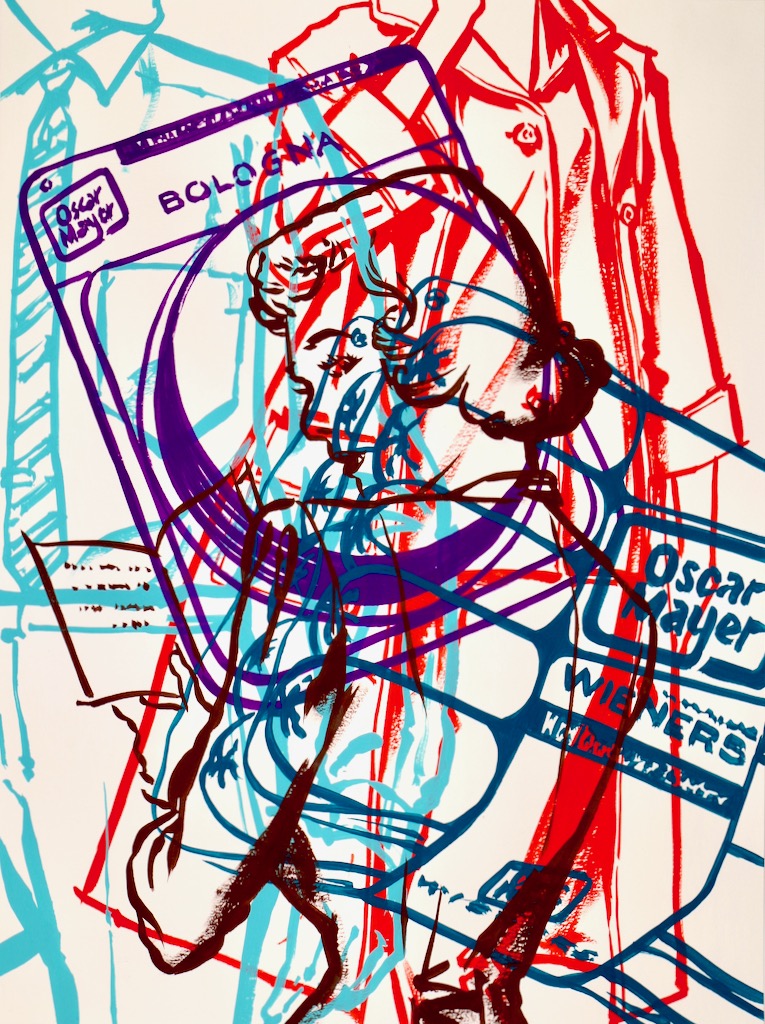 The Clue in the Diary 1 24x18 gouache on watercolor paper 2019