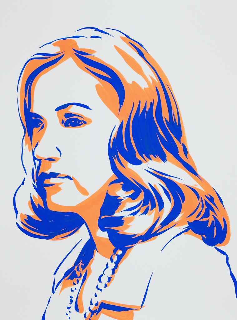 Edith Scull 24x18 gouache on watercolor paper 2020
