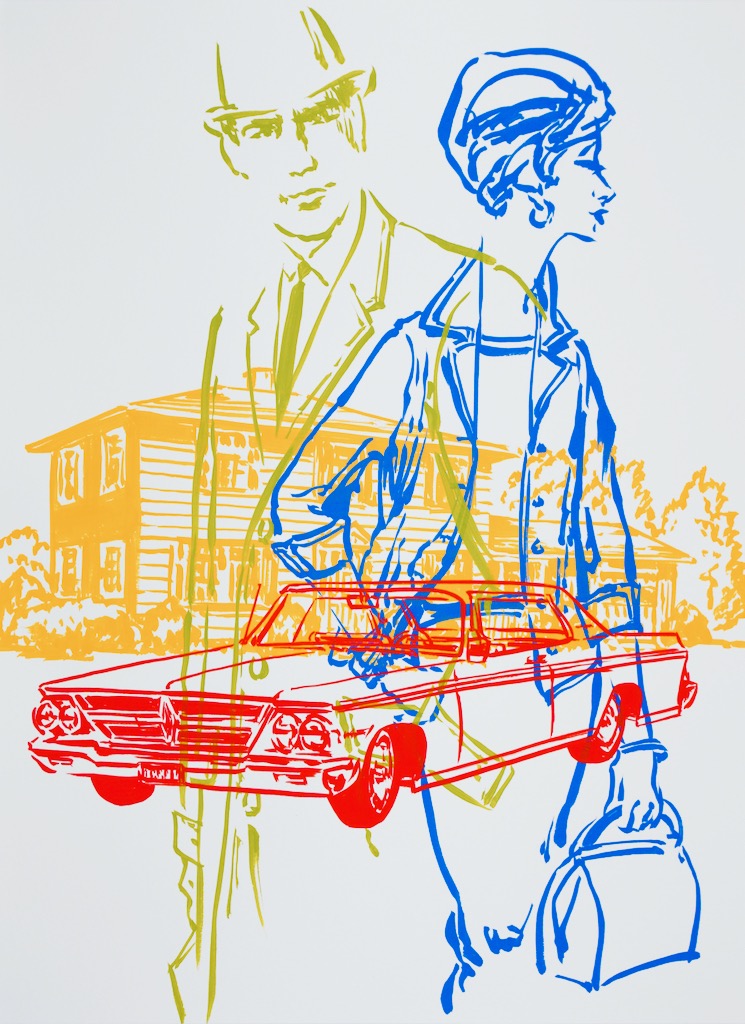 Respectable Street 30x22 gouache on watercolor paper 2020