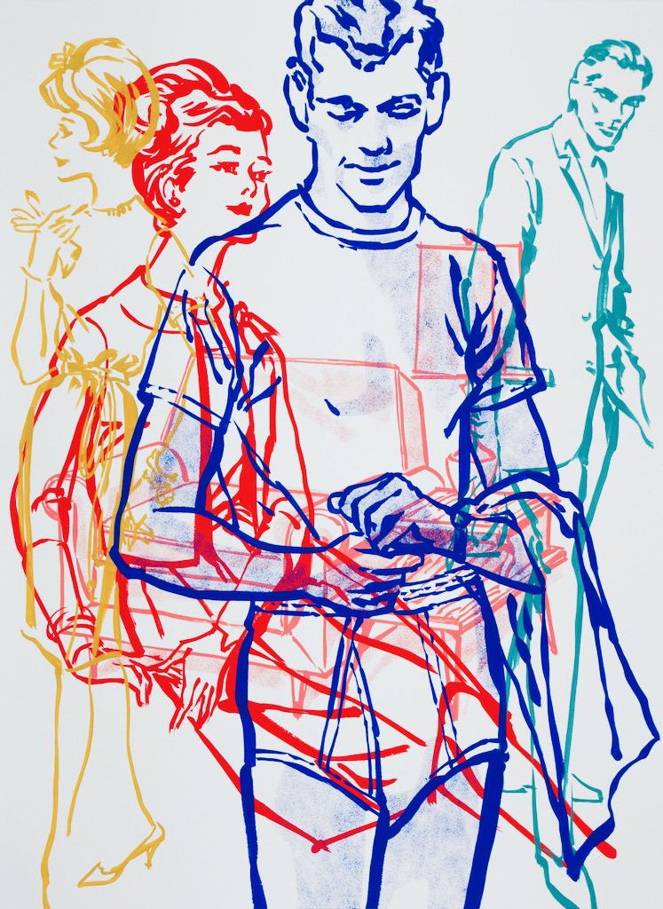 Days of our Lives 2 30x22 gouache on watercolor paper 2020
