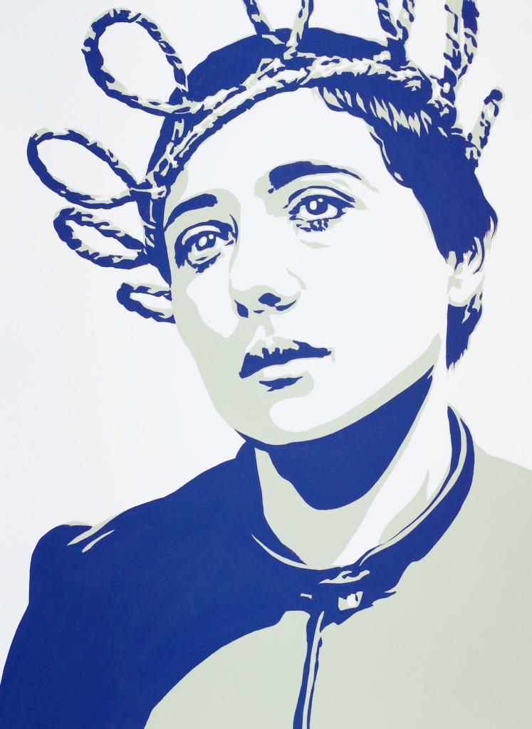 Ren&eacute;e Jeanne Falconetti (in The Passion of Joan of Arc) 30x22 gouache on watercolor paper 2020
