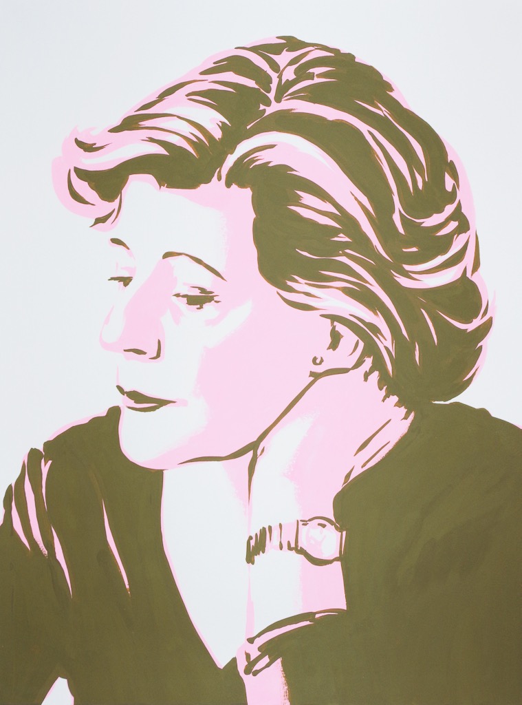 Agnes Gund (after Leibovitz) 24x18 gouache on watercolor paper 2020  SOLD