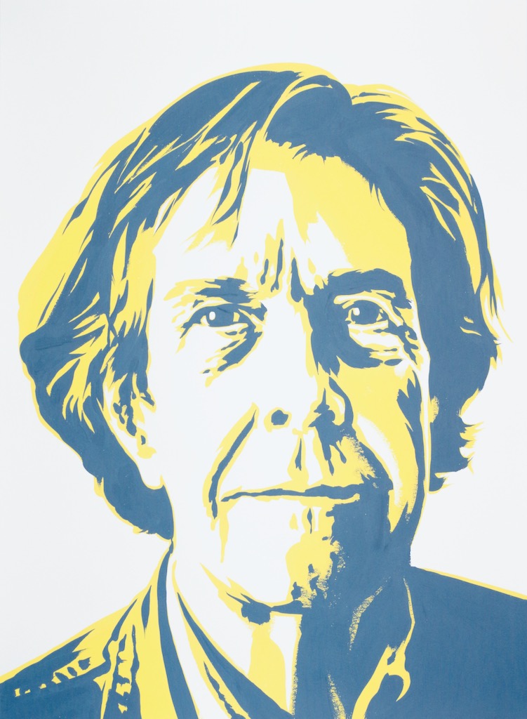 John Cage 30x22 gouache on watercolor paper 2020