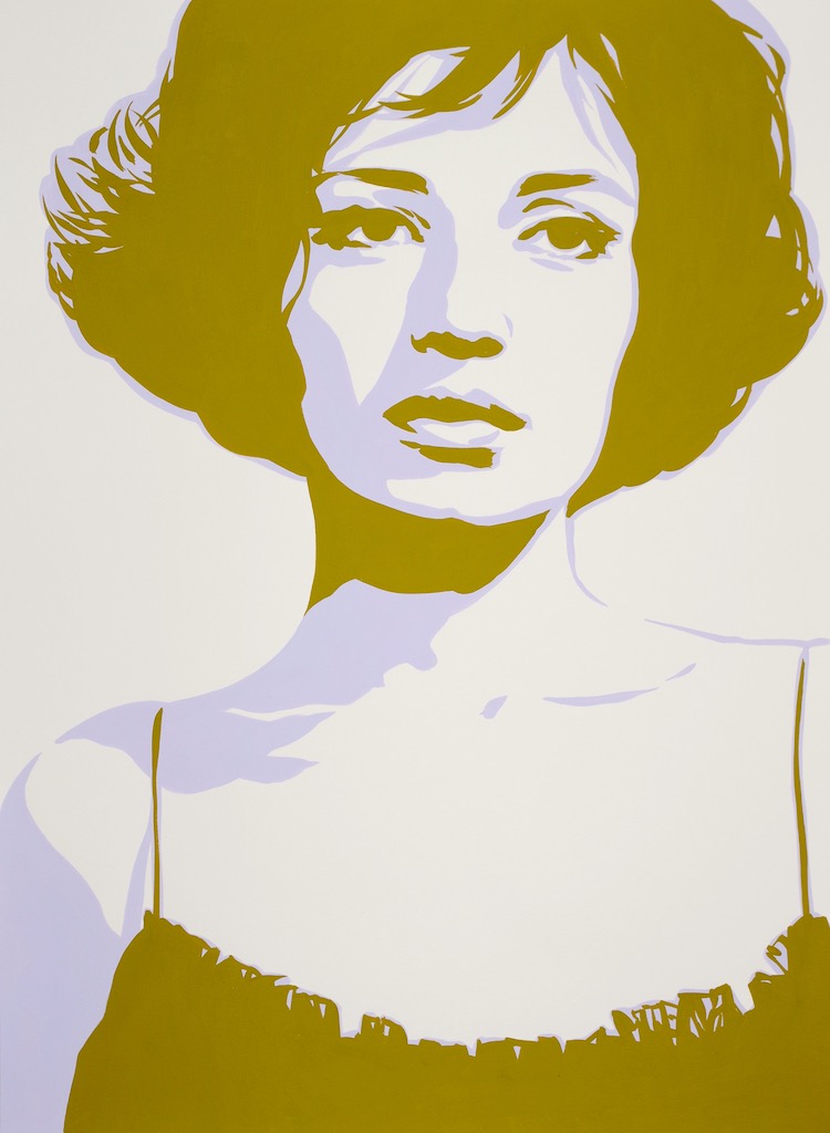 Monica Vitti (in La Notte 1961)  30x22 gouache on watercolor paper