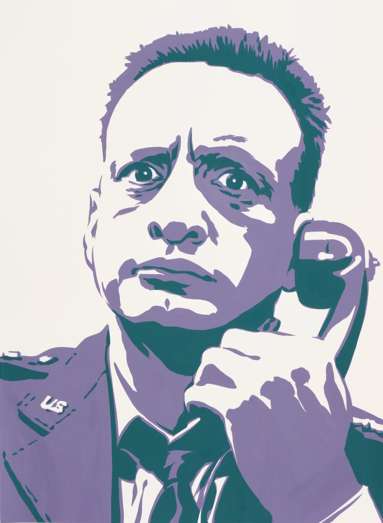 George C. Scott (as General Buck Turgidson 1964)  30x22 gouache on watercolor paper