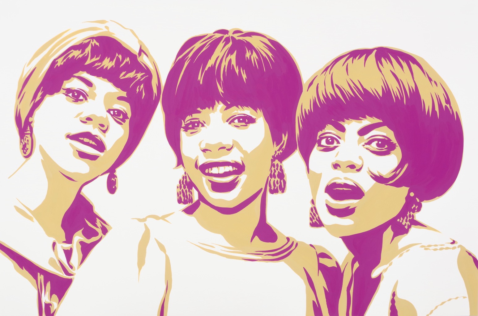The Supremes  24x36 gouache on watercolor paper