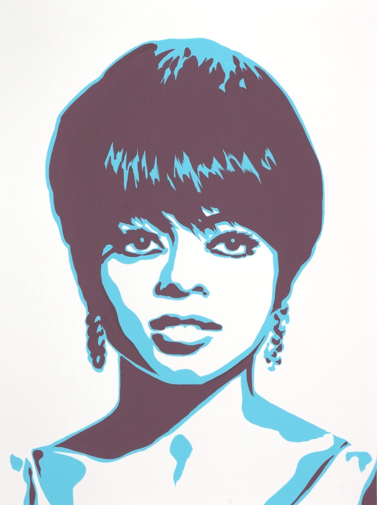 Diana Ross  24x18 gouache on watercolor paper