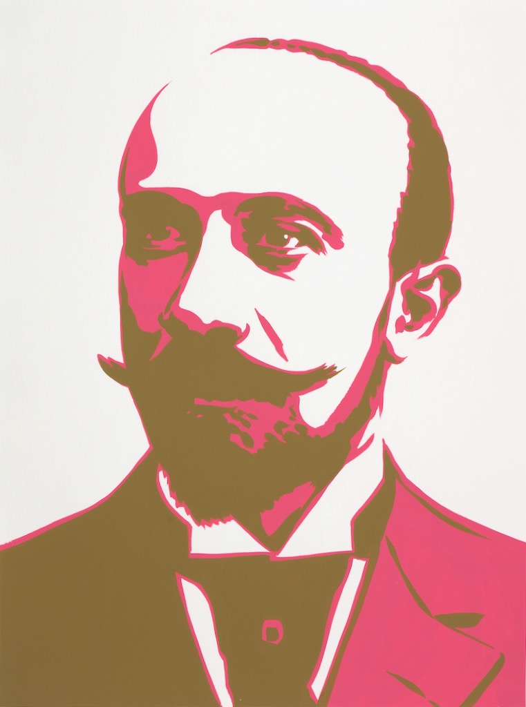 Georges Melies 2   24x18 gouache on watercolor paper