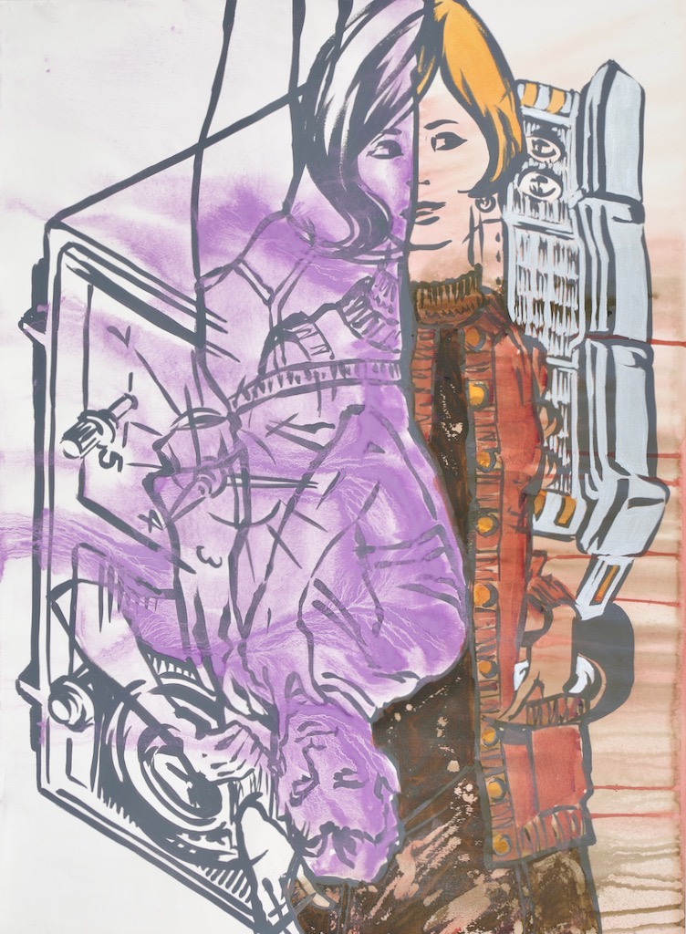 untitled  30x22 ink and gouache on watercolor paper