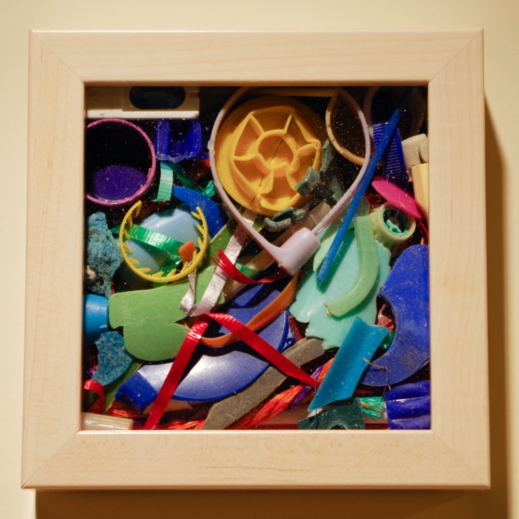 Flotsam 1 (Provincetown) 2018 6x6x1 framed found polymers