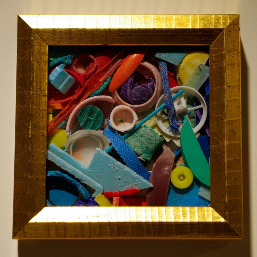 Flotsam 2 (Provincetown) 2018 6x6x1 framed found polymers