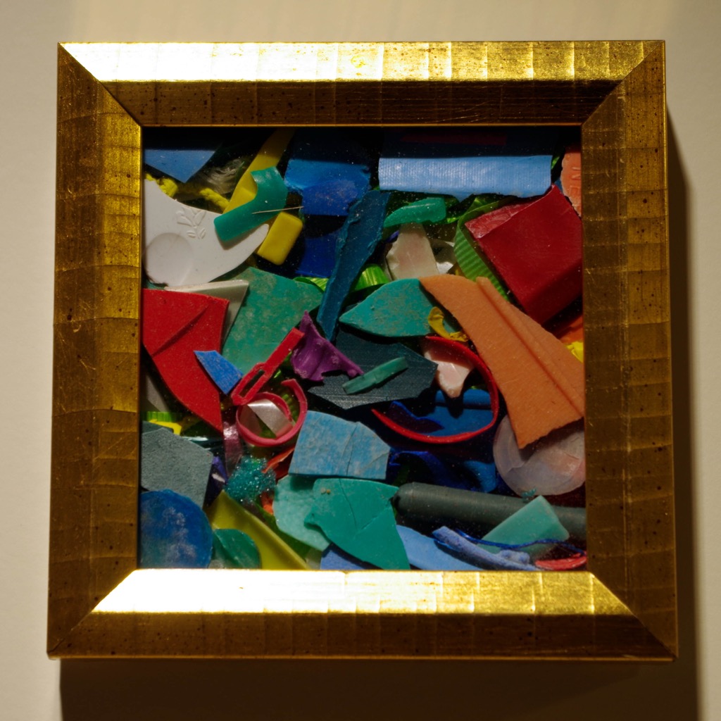 Flotsam 3 (Provincetown) 2018 6x6x1 framed found polymers