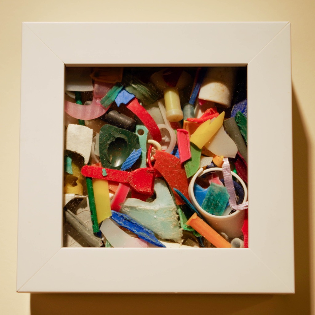 Flotsam 4 (Provincetown) 2018 6x6x2 framed found polymers