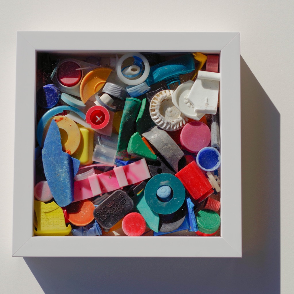 Flotsam 6 (Provincetown) 2018 11x11x2 framed found polymers