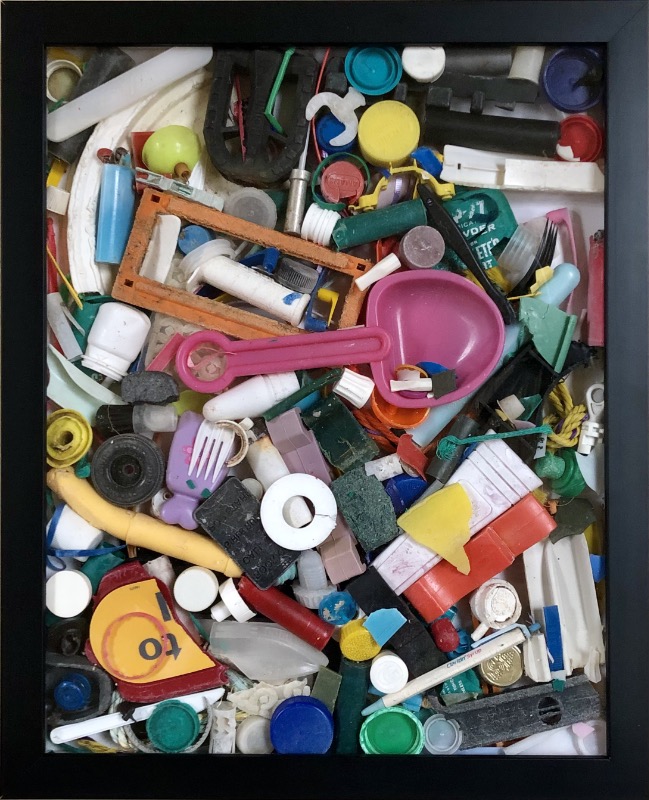 Flotsam 7 (Provincetown) 2022 22x18x1.5 framed found polymers