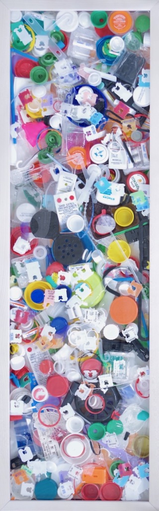 Flotsam 8 (Canaan) 2019-2020 32x10 framed covid polymers