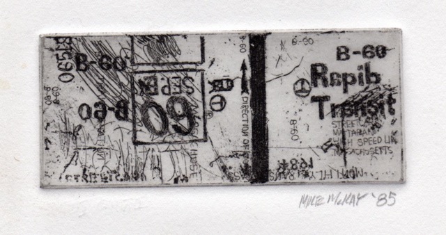 Rapid Transit (state 1) 1985 2x5 etching