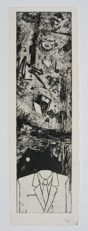 The Head 1987 18.5x5 etching