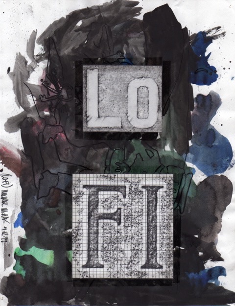 Lo Fi 1999 11x8.5 graphite on collage