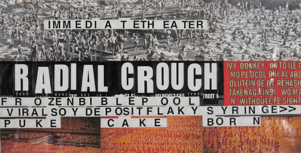 Radial Crouch (Immediate Theater) 2001 14x27 collage
