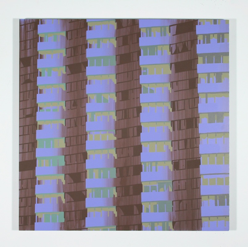 Towerblock 2008 24x24 acrylic on board