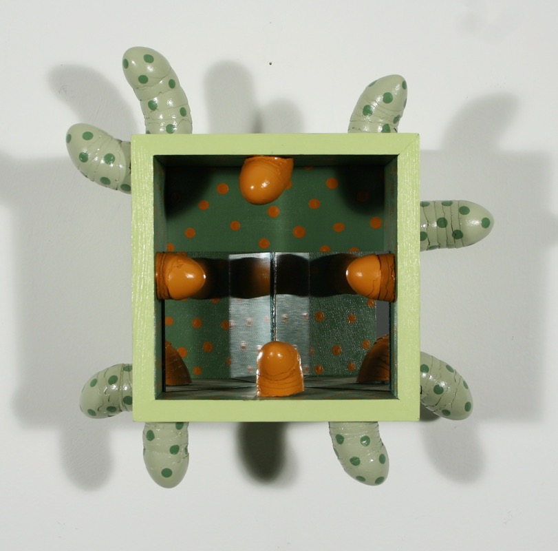 Zen 2007 9x9x5 mixed media construction
