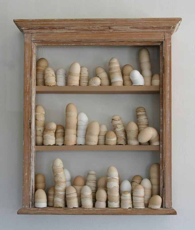 Which Came First? (an alternate evolutionary path) 28x23x6 mixed media construction SOLD
